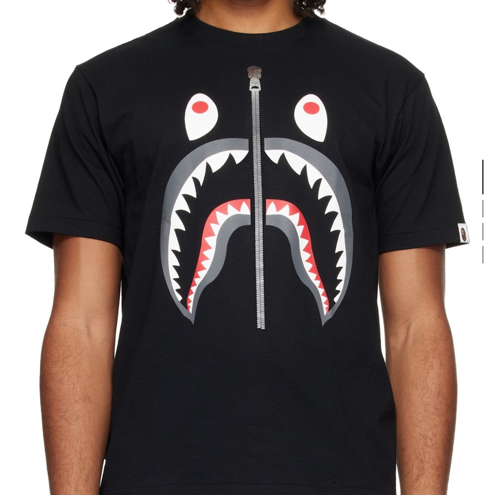 Bape Men’s Cotton Shark Head T-Shirt Black | L